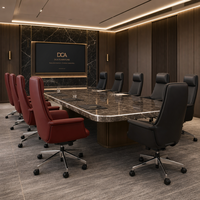 Chaise de bureau de direction, dossier haut, en cuir, pivotante, ergonomique, avec verrouillage de la position d'inclinaison à 4 positions, pour bureau