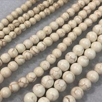 Vente en gros 3-6mm vert blanc turquoise pierres précieuses rondes perles de pierre naturelle brins prix pas cher