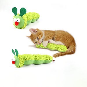 Giocattoli per animali domestici <span class=keywords><strong>Caterpillar</strong></span> in carta di erba gatta peluche con cuscino per insetti Gall Cat giocattoli - Product Image 2
