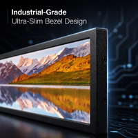 Écran publicitaire LCD double face pour centre commercial, cadre fin, ultra large, type barre, affichage numérique, moniteur commercial