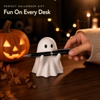 Porte-stylo fantôme d'Halloween Kawaii en résine, organisateur de bureau mignon, décoration effrayante, cadeau fantaisie, vente en gros, OEM, logo personnalisé