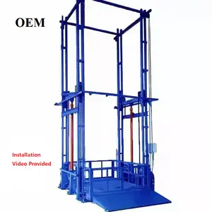 Freight Cargo Lifts Elevator Warehouse Material Lift Elevator Industrial Warehouse Freight Elevator Hydraulic Guide Rail Small Cargo Li