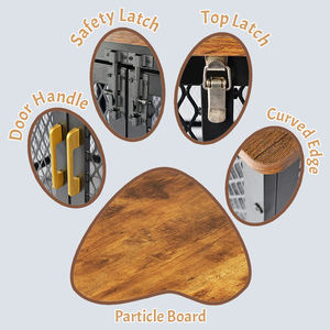 ลังสุนัขทำจากไม้สำหรับงานหนักกรงสุนัขขนาดใหญ่เปิดด้านบนสำหรับสุนัขในร่ม - Product Image 5