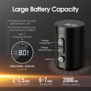 Ambition Ninja 2000mAh 4.0mm Stroke Professional Wireless Tattoo Pen Machine Kits avec 40pcs Cartouche Aiguille pour Body Art - Product Image 2