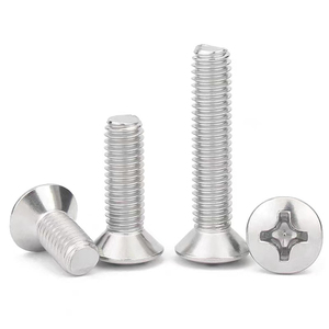 M2 M2.5 M3 M4 M5 M6 M8 DIN966 304 Stainless Steel Full Thread Phillips Oval Head Machine <b>Screws</b> - Product Image 1