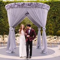 Utilisé pour le mariage réglable en aluminium mariage rond support de fond accessoires de mariage fond