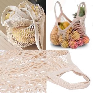 High Quality Eco-Friendly Mesh Tote Organic Cotton <b>Net</b> for Fruit Vegetables Reusable Shopping <b>Bag</b> - Product Image 3