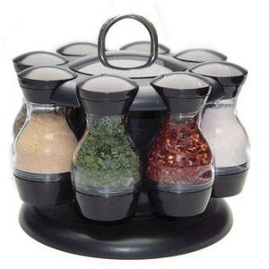 Cross-border 16 Bottles Double-layer Rotating Light Luxury Model CX3031/CX3032 Seasoning Rack <strong>Kitchen</strong> Spice Set Box Can <strong>Carousel</strong> - Product Image 3