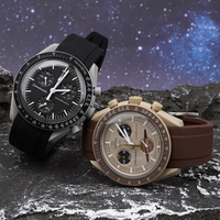 Bracelets de montre en silicone de haute qualité, extrémités courbées, 20 mm et 22 mm, bracelet de montre en caoutchouc pour Rolex, pour Omega Moonswatch, bracelet de plongée