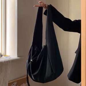 Casual Cool Hong Kong Style Canvas Crossbody <b>Bag</b> Women's <b>Large</b> Capacity Korean Style Nylon <b>Shoulder</b> <b>Bag</b> - Product Image 5