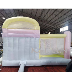 Castillo Inflable de PVC de Grado Comercial para Exteriores, con Tobogán, <span class=keywords><strong>Arco</strong></span>íris Pastel, para Niños, para Fiestas - Product Image 5