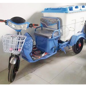 Tricycle électrique de transport 48V, capacité de charge 300-400 kg, carrosserie ouverte pour la collecte des déchets et le nettoyage des rues - Product Image 3