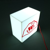 Boîte à lumière carrée à led, panneau en tissu acrylique rond lumineux pour l'extérieur, boîte à lumière publicitaire