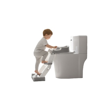 Asiento de entrenamiento para ir al baño con escalera plegable, taburete desmontable, asiento de inodoro para bebés y niños pequeños <span class=keywords><strong>ELSABABY</strong></span> EB-341 - Product Image 1