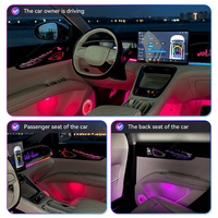 KYNCHO für Geely EX2 Star Wish Auto-Ambientebeleuchtung LED-Symphonie 64 Farben LED 12V Auto-Innenbeleuchtung Bluetooth APP-Steuerung