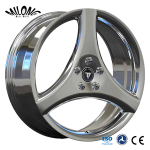 Jantes forgées Chrome O Z Style à trois branches 5x112 pour Volkswagen Beetle Golf Jetta Bora Mk1 Mk4 A4 Pq34 pour <span class=keywords><strong>Audi</strong></span> <span class=keywords><strong>Tt</strong></span> - Product Image 1