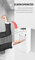 Dispenser Sabun Tangan Stainless Steel Dinding Rumah Sakit CDWK Kapasitas 1000ml Warna Putih Ramah Lingkungan Desain Modern
