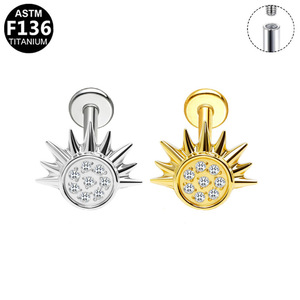Boucles d'oreilles Spider Piercing en alliage de titane F136, forme d'insecte, bijoux de mode pour soirée - Product Image 4