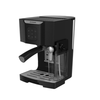 Machine à café électrique automatique en plastique 1450W avec pression de 15 bars, programmable et autonettoyante, capacité de 12 tasses pour usage domestique