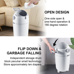 Tùy Biến Cá Nhân Chống Mùi Riêng Nhau Bé Tã Xử Lý Rác Nhựa Nhà Bếp Phòng Tắm Thùng Rác Có Thể Tã Chất Thải Thùng - Product Image 3