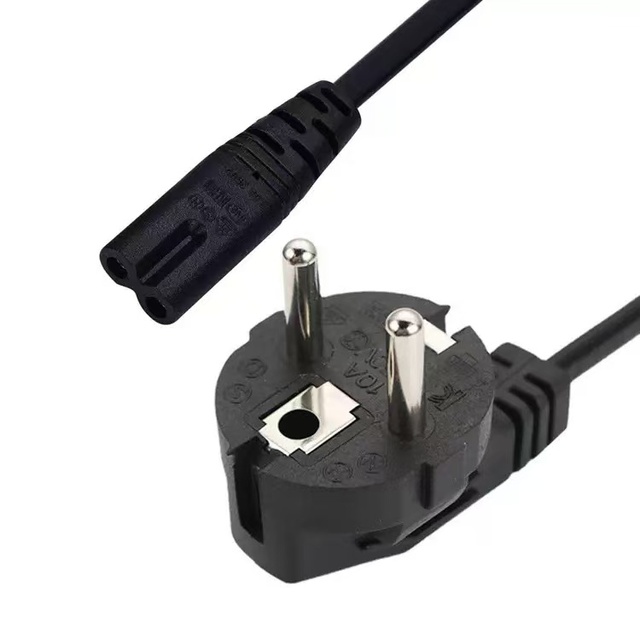 EU Plug to C7 Figure 8 AC Power Cable 1.5M European Power Cord for LED TV Audio System Game Console Power Lead