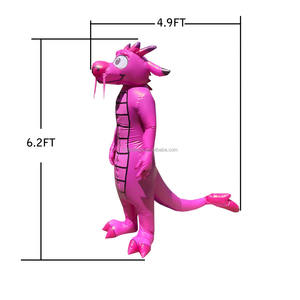 Costume de <span class=keywords><strong>dragon</strong></span> <span class=keywords><strong>gonflable</strong></span> amusant pour adultes rose et bleu à vendre - Product Image 6