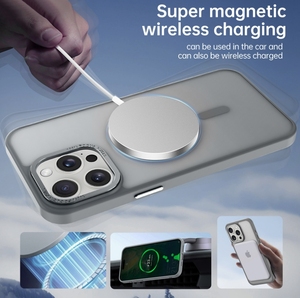 Ốp điện thoại trong suốt Leyi Matte dành cho <span class=keywords><strong>iPhone</strong></span> 16, hỗ trợ sạc không dây từ tính, chống sốc cho <span class=keywords><strong>iPhone</strong></span> 16, 15 Promax - Product Image 3