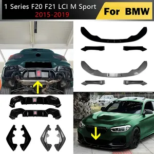 StarNav สำหรับรถยนต์ซีรีส์ 1 F20 F21 LCI M Sport ปี 2015-2019 ชุดแต่งดิฟฟิวเซอร์กันชนหลัง สปอยเลอร์ลิ้นหน้า คิ้วกันชนหน้า มุมกันชนหลัง มุมกันชนหน้า - Product Image 4