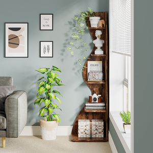 5 Katlı Köşe Rafı, Şık Modern Duvar Kitaplık Depolama Rafı Oturma Odası Yatak Odası İçin - Product Image 3