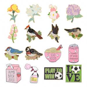 Metal el sanatları toptan şapka pimleri, altın kaplama yumuşak sert özel emaye Pin - Product Image 1