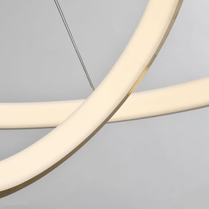 Đèn Chùm Bắc Âu Chiếu Sáng Trong Nhà Đèn Treo Hình Tròn Nhiều Tầng Đèn Chùm & Đèn Treo Trần Hình Tròn Màu Vàng Hồng Sang Trọng - Product Image 3