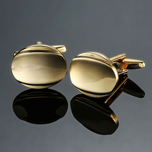 Mancuernillas de Metal con Láser Dorado y Plateado <span class=keywords><strong>para</strong></span> Camisa de Puño Francés, Moda, Negocios, Formal, Boda, Fiesta, Uso Diario, Venta al por Mayor - Product Image 2