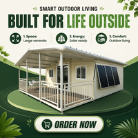 Casa Prefabricada de Diseño Viral Global de 20 pies con Sistema Solar Preinstalado para Alivio de Desastres en Áreas Remotas y Vivienda de Emergencia
