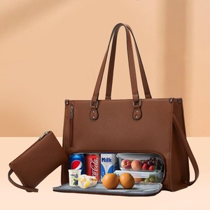 Sac fourre-tout portable en cuir PU pour femme, nouvelle collection, grande capacité, multifonctionnel, sacoche d'ordinateur, sac à bandoulière - Product Image 1