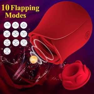 Vibrador de juguete sexual con forma de pétalo de rosa para mujeres, juguetes sexuales, dildos para parejas, lesbianas, <span class=keywords><strong>Newworld</strong></span>, adecuado para chupete, ventosa de rosa - Product Image 1