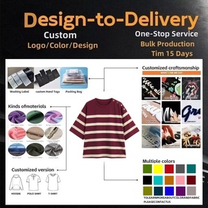 Wholesale Women Casual Loose fit Striped T-<b>Shirt</b> TKAN1154D Drop Shoulder Half Sleeve Crew Neck polyester t <b>shirt</b> with Button - Product Image 3