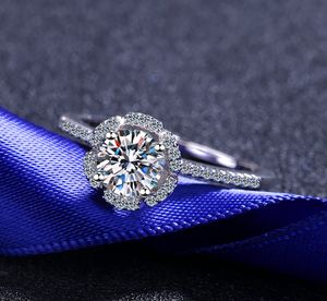 Bague en argent 925 pour femmes diamant Moissanite bague de fiançailles coupe brillante pour les fêtes anniversaires accessoires de mode - Product Image 3