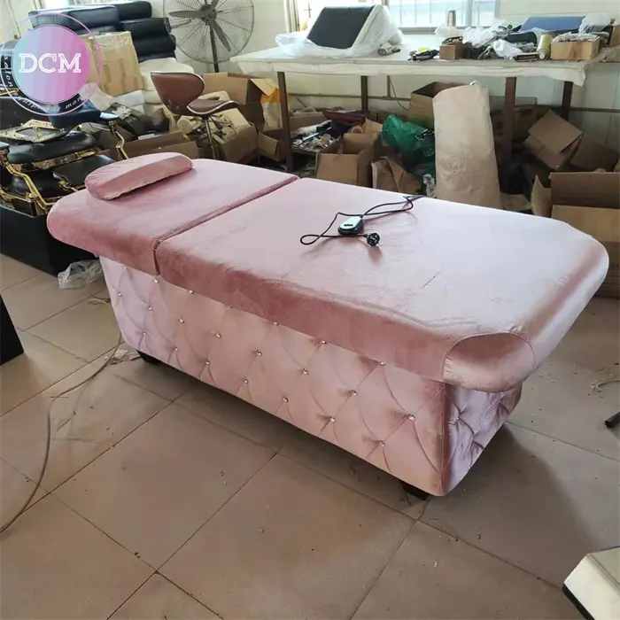 pink luxury salon bed beauty salon furniture electric massage table massage bed for lashes