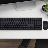 Combo de Teclado y Ratón Inalámbrico Jedel de 104 Teclas, Tamaño Completo, 2.4Ghz, Compatible con Diferentes Distribuciones de Idiomas