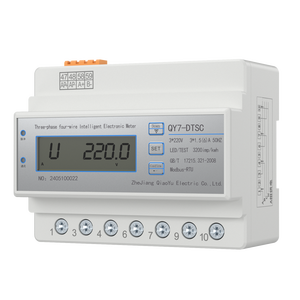 Medidor de Energía Eléctrica Trifásico de 7 Polos con Pantalla LCD para Riel DIN, Medidor de Potencia con RS485 y <span class=keywords><strong>Tarjeta</strong></span> <span class=keywords><strong>Prepago</strong></span>, Modelo 380-7PC de Qiaoyu - Product Image 3