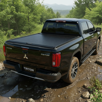 Couvre-caisse de camionnette rétractable en alliage d'aluminium à verrouillage manuel pour Triton L200