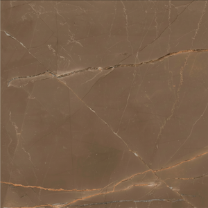 Carrelage en porcelaine vitrifiée modèle Pulpis Brown 800x800mm, finition brillante, meilleure qualité, NOVAC CERAMIC, classique, pour sols intérieurs de villa - Product Image 1