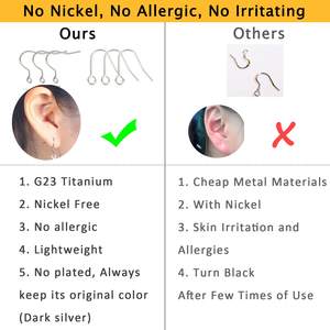 20G küçük saf titanyum küpe takı yapımı için balık iğneleri DIY küpe bulguları hipoalerjenik kanca küpeler yapma kiti - Product Image 3