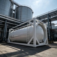 Conteneur-citerne ISO pour transport de ciment en vrac 20 pieds, capacité 25000L, charge 32200KG, marque LISHIXIN, conception 55C, fabriqué en Chine