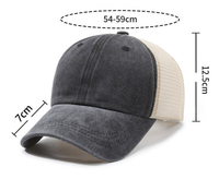 Gorras Trucker de 6 Paneles con Cola de Caballo Bordadas Personalizadas de Alta Calidad; Gorras de Béisbol con Relieve al por Mayor