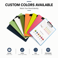 Portapapeles de Plástico A4 con Logotipo Personalizado, Colores Morandi, con Clip Metálico, Impresión de Logotipo Personalizado, Portapapeles de Enfermería para Uso en Oficina y Escuela