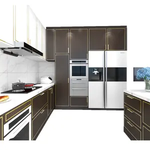 Buon prezzo mobili Nordic Italian grande capacità completo moderno Design personalizzato armadio da cucina in alluminio Set da cucina completo
