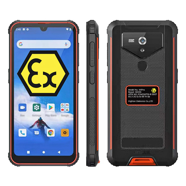 Cheapest Factory 6.08'' Fingerprint PTT SOS NFC 6+128G ATEX EX Mobile Phone Explosion Proof Mobile Phone