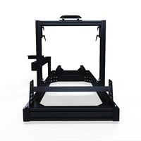 Cockpit de Simulation de Course en Aluminium Anodisé Réglable Noir/Argent 4080 avec Profilé en Aluminium Playseat Simulateur