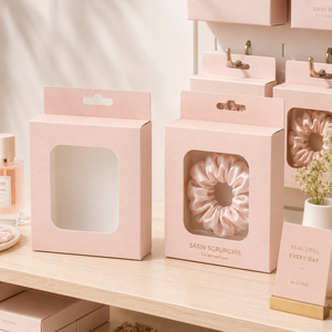 Custom Die-Cut Hanging Hole Clear View Window Foldable Paper Boxes White Cardboard <b>Display</b> Packaging Bulk Supply Custom Print - Product Image 5
